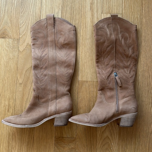 Dolce Vita Whiskey Nubuck Solei Western Boots - Picture 2 of 4